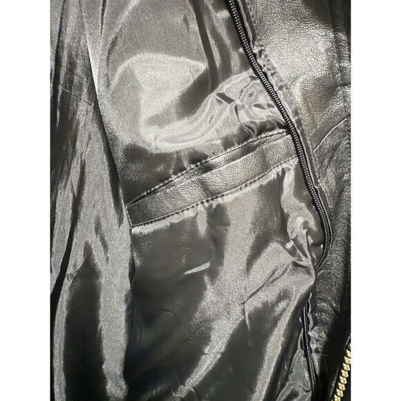 MEN'S SERGE PLATINI Short Trench Leather Coat Size Medium Vtg W Belt - Picture 11 of 13